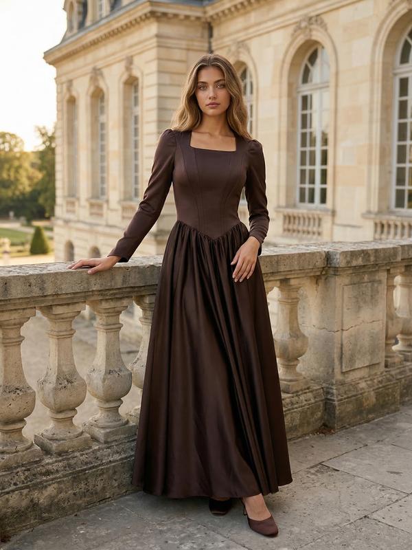 אחרי -שמלה חומה